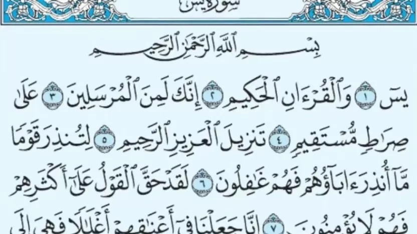 فضل سورة يس ومنزلتها في القرآن الكريم