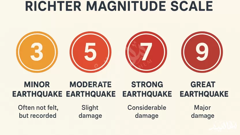 ماذا نستخدم لقياس قوة زلزال ضرب إحدى المدن فخلف وراءه آثاراً تدميرية؟