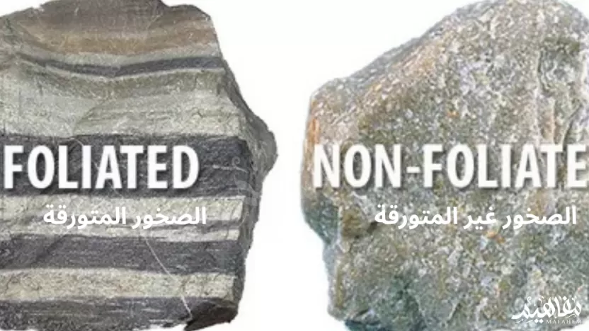 من خصائص الصخور غير المتورقة؟