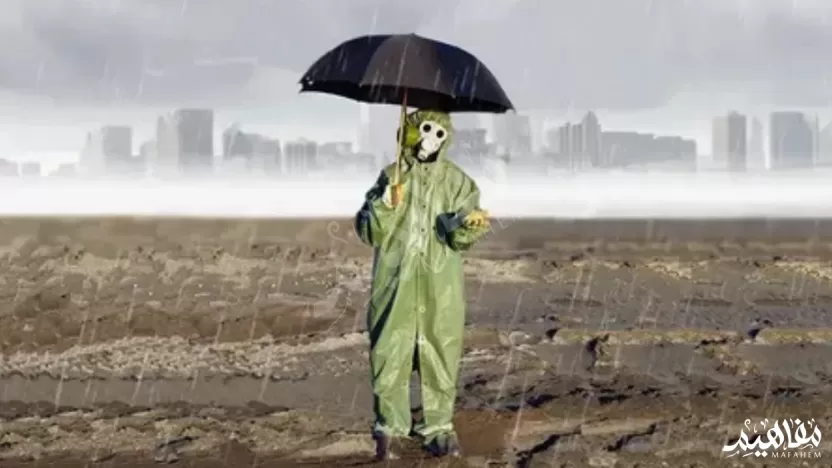 يعد المطر الحمضي مشكلة في المناطق الصناعية فإننا نتوقع أن تكون قيمة ph تساوي