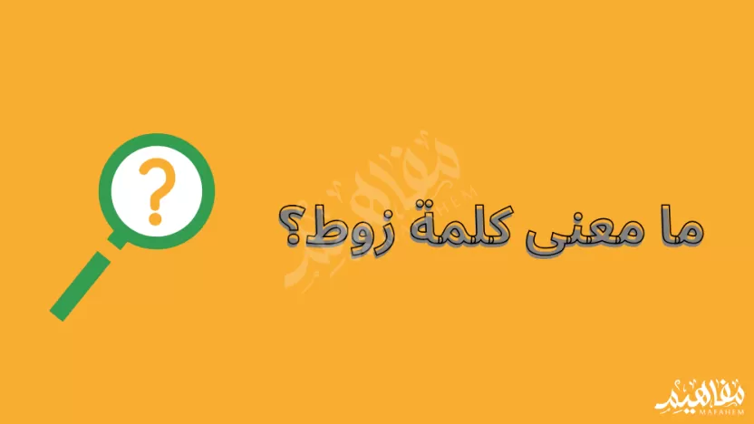 ما معنى زوط في السعودية؟