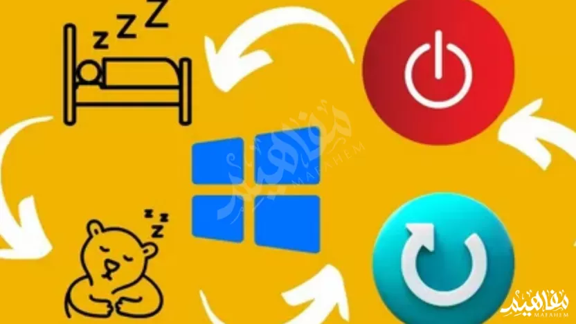 يجعل الحاسب في حالة طاقة منخفضة حتى يمكنك من استئناف العمل بسرعة يجعل الحاسب في حالة طاقة منخفضة حتى يمكنك من استئناف العمل بسرعة