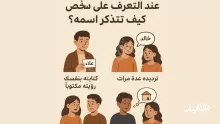 10.عند التعرف على شخص جديد، كيف تتذكر اسمه؟