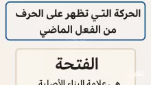 الحركة التي تظهر على الحرف الأخير من الفعل الماضي هي ..