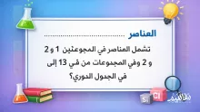 العناصر ................تشمل العناصر في المجموعتين 1و2 وفي المجموعات 13 في الجدول الدوري