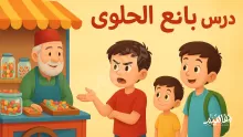 حل أسئلة درس بائع الحلوى