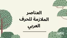العناصر الملازمة للحرف العربي