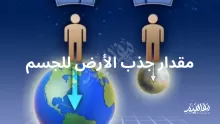 مقدار جذب الأرض للجسم