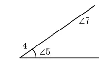 من الرسم أدناه الزاويتان اللتان مجموع قياسهما يساوي 7 هما