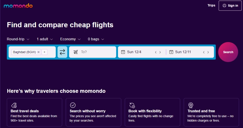 تطبيق حجز تذاكر طيران