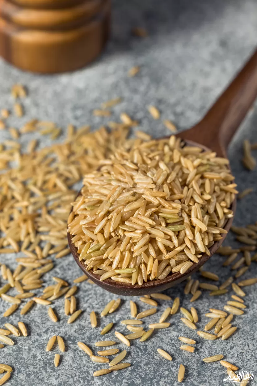 الأرز البني