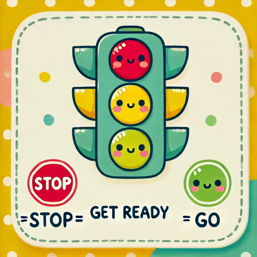 الوان اشارة المرور للاطفال