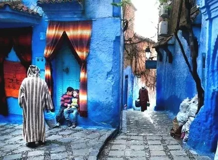 شوارع شفشاون في المغرب شوارع شفشاون في المغرب