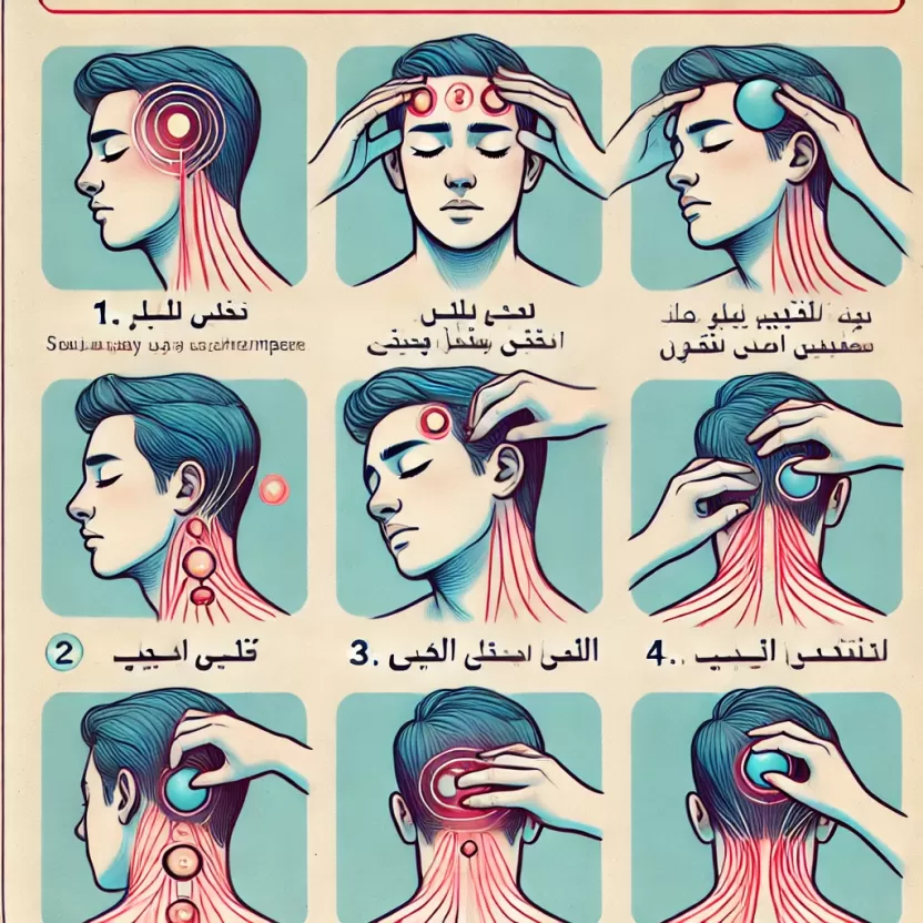 علاج الصداع بالتدليك بالصور
