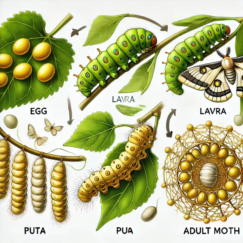 مراحل نمو دودة القز بالصور مراحل نمو دودة القز بالصور