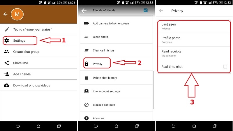 إعدادات خصوصية Imo و Last Seen إعدادات خصوصية Imo و Last Seen